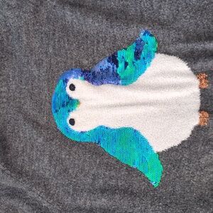 Gray penguin sweater